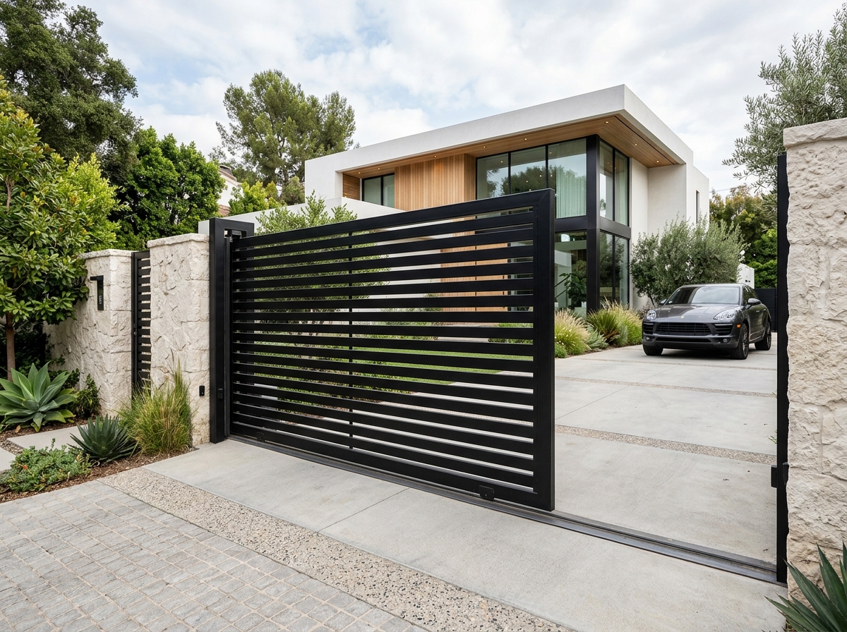 Motorized Sliding Compound Gate